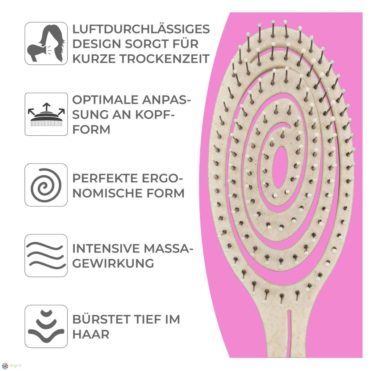 NEU REVOLUTIONÄRE Haarbürste mit Stroh