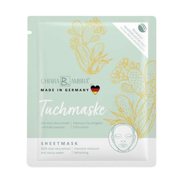 CHIARA AMBRA® Tuchmaske mit Aloe Vera Extrakt, MADE IN GERMANY