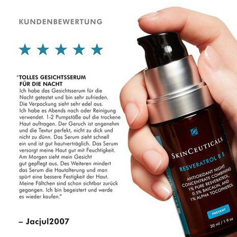 SkinCeuticals RESVERATROL B E + Geschenk CE Ferulic 15ml