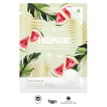 CHIARA AMBRA® Erfrischende Tuchmaske mit Wassermelonen-Extrakt