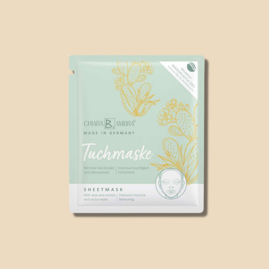 CHIARA AMBRA® Tuchmaske mit Aloe Vera Extrakt, MADE IN GERMANY