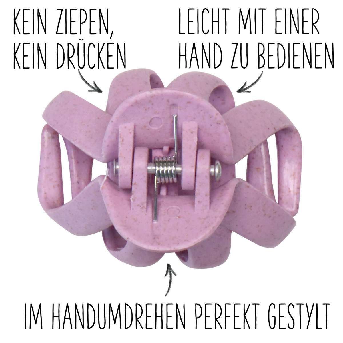CHIARA AMBRA® Haarklammer-Set, 4-tlg., medium, mit Stroh