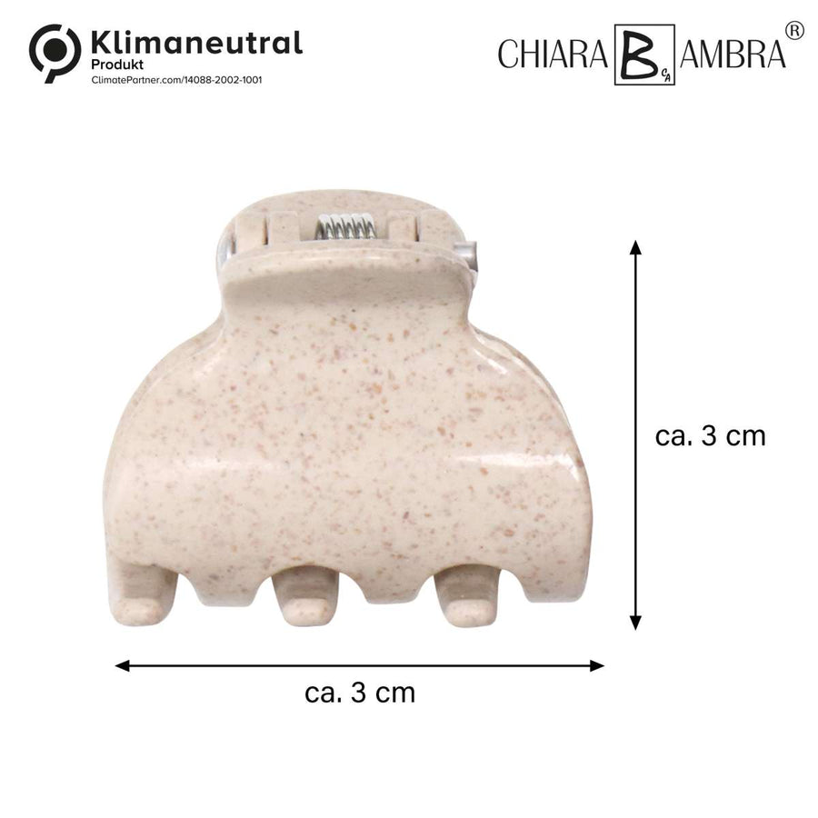 CHIARA AMBRA® Haarklammer-Set, 4-tlg., mini, mit Stroh