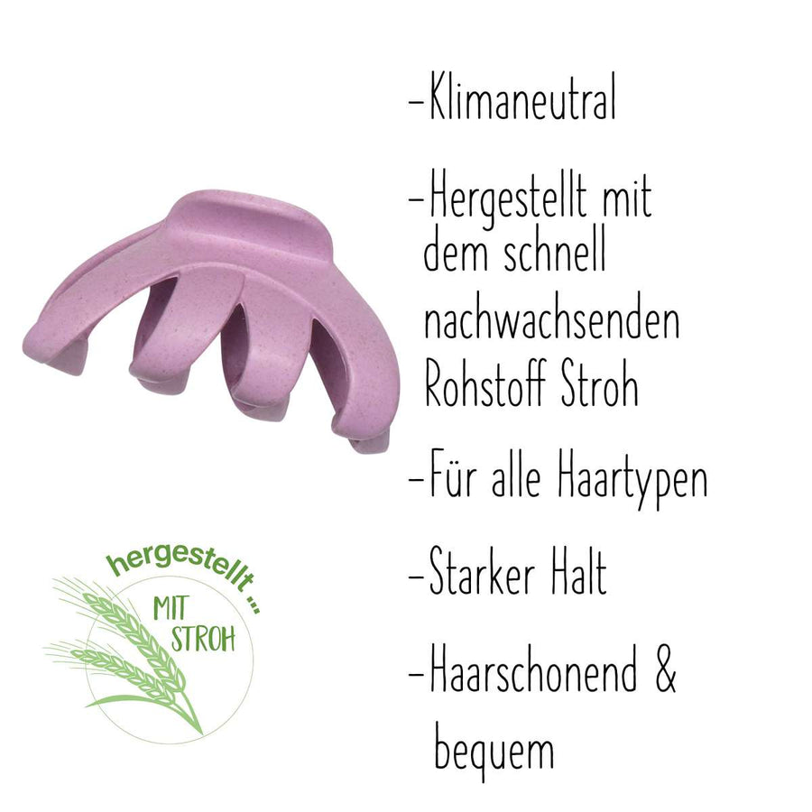 CHIARA AMBRA® Haarklammer-Set, 4-tlg., medium, mit Stroh